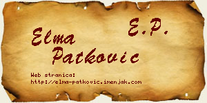Elma Patković vizit kartica